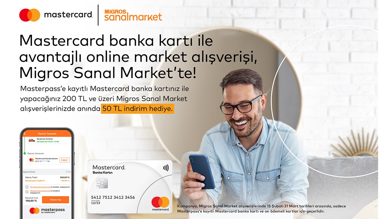 Migros Sanal Market Mastercard Banka Kartı Kampanyası